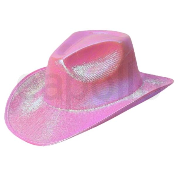 Glossy Laser Cowboy Hat - Pink Colour