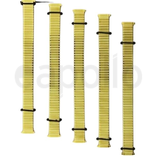 Gold Gilt Plated Metal Expander Watch Straps - Assorted - 12mm
