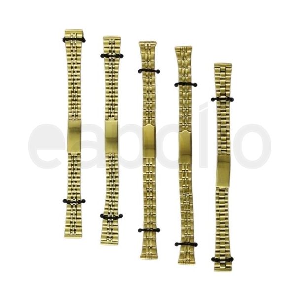 Gold Jubilee Style Metal Bracelet Watch Straps - 14mm