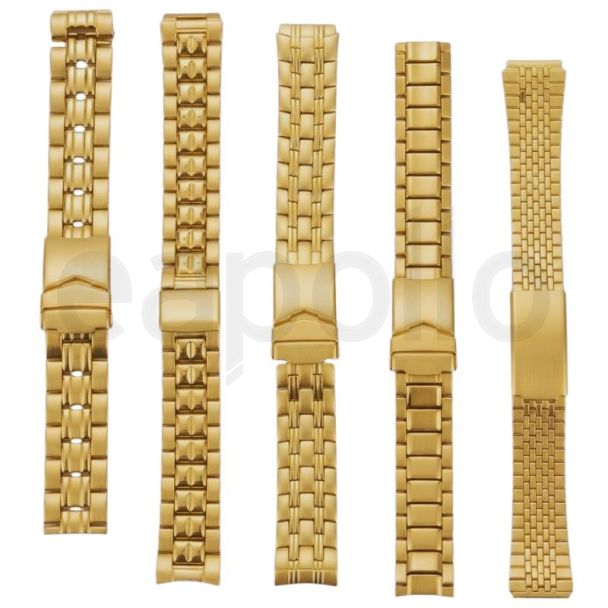 Gold Metal Bracelet Replacement Watch Straps - Assorted - 18mm