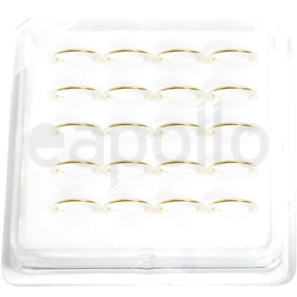 Gold Plated Sterling Silver Plain Nose Ring (10mm)