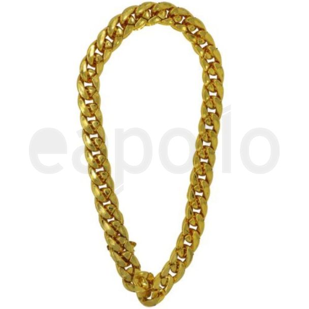 Gold PVC Costume Chain Necklace - 60cm