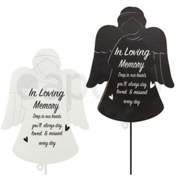 Graveside Metal Angel Stake – In Loving Memory Assorted