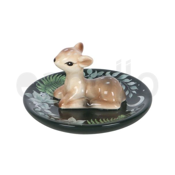 Green Forest Fawn Design Trinket Dish