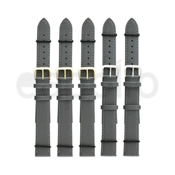 Grey Extra Long Leather Watch Straps - 22mm