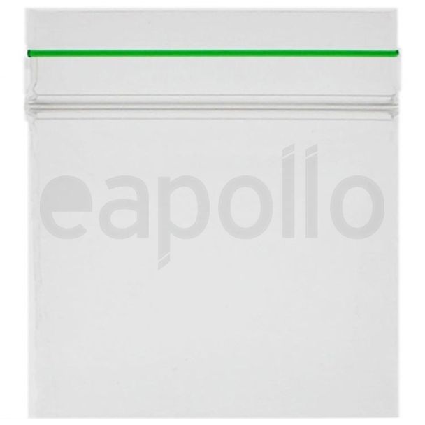 Wholesale Grip Seal Plain Green Strip Resealable Bags (90 x 90mm)