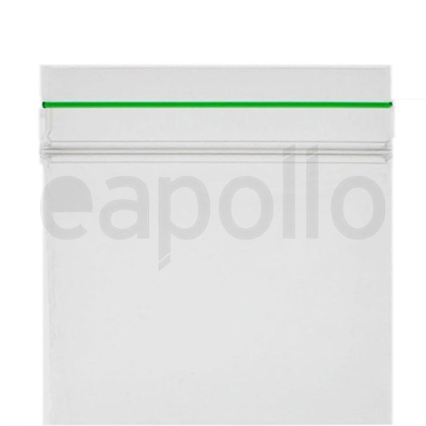 Wholesale Grip Seal Plain Green Strip Resealable Bags 80x80mm