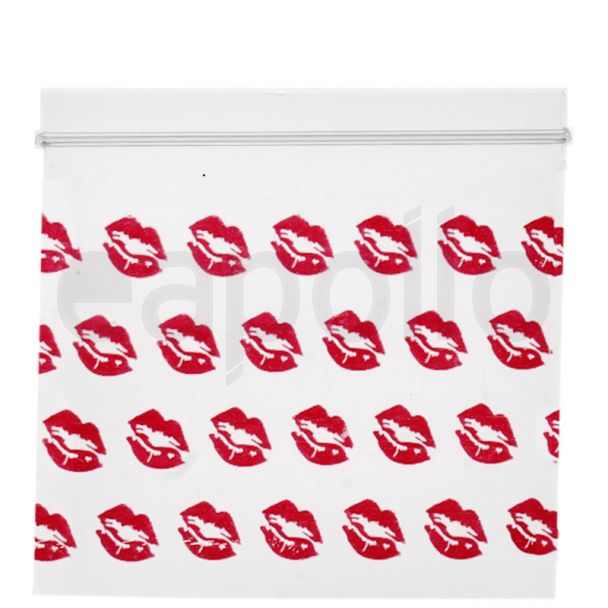 Grip Seal Printed Bags Red Lips (50 x 50 mm)