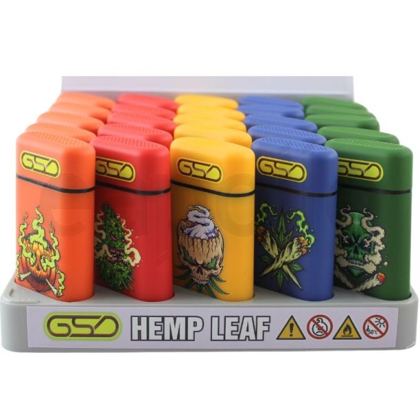 GSD Jet Flame Rubber Lighters - HMP Leaf 