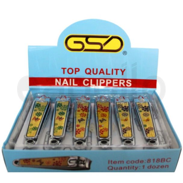 GSD Top Quality Nail Clippers - Flower & Butterfly Design (Assorted Colour)