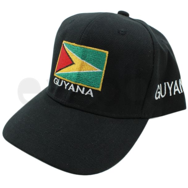 Guyana Flag Baseball Cap - Black