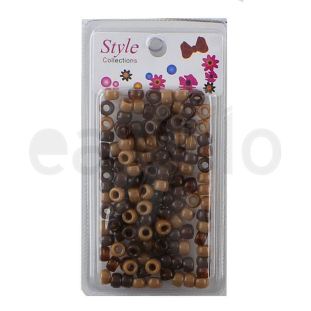 Hair Braiding Beads - Brown Assortment 