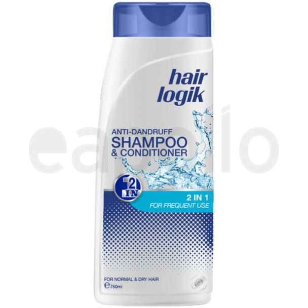 Hair Logik Anti-Dandruff 2 in 1 Shampoo Conditioner - 750ml