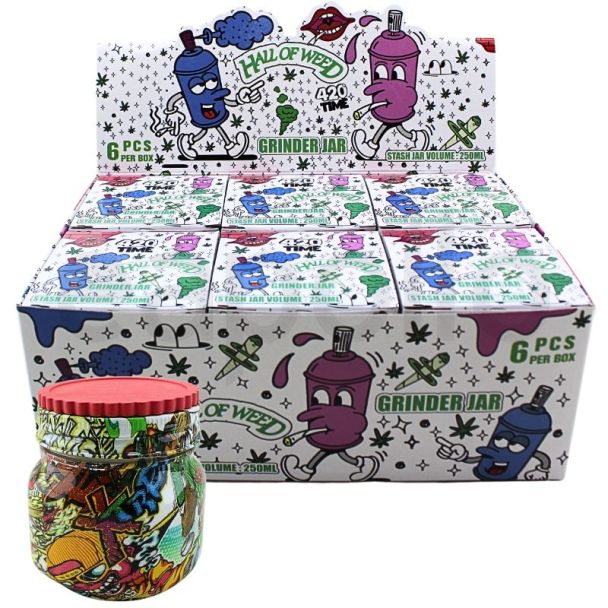 Hall Of Leaf 3-Part Glass Handmuller Jar (250ml) - Assorted