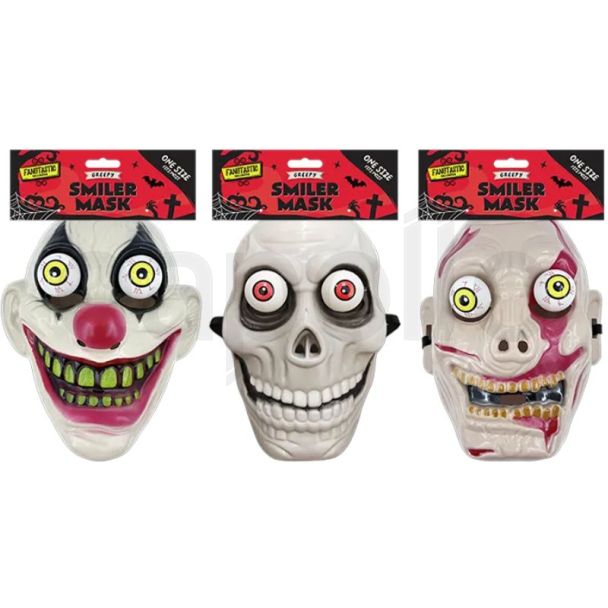 Halloween Crazy Eyes & Smile Mask - Assorted