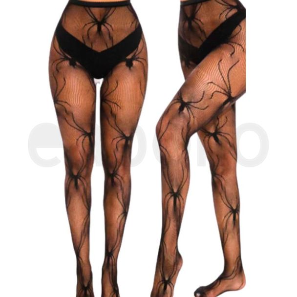 Halloween kiki & Chloe Large Spider Design Tights - Black