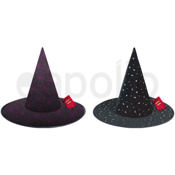 Halloween Printed Witches Hat - Assorted