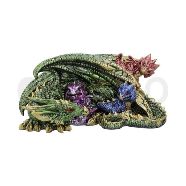 Hatchling Horde Metallic Dragon Figurine 17.3cm - Assorted