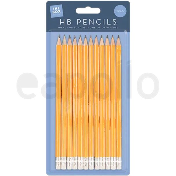 HB Pencils with Eraser Tips (Pack of 12)