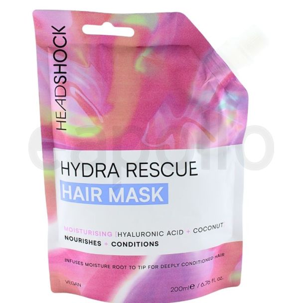 HeadShock Hydra Rescue Moisturising Hair Mask - Hyaluronic Acid & Coconut (200ml)