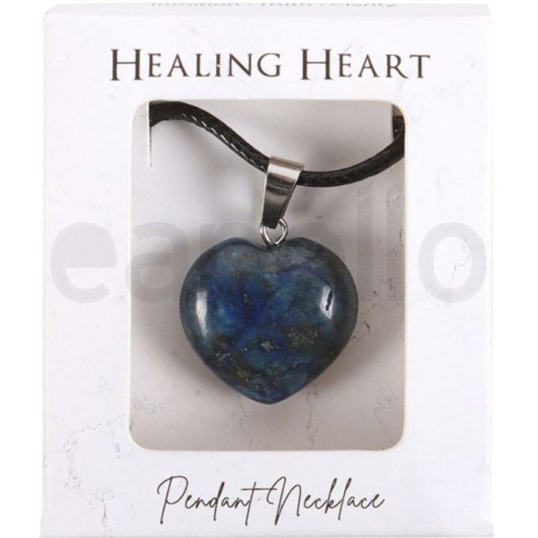 Healing Crystal Heart Necklace - Lapis Lazuli