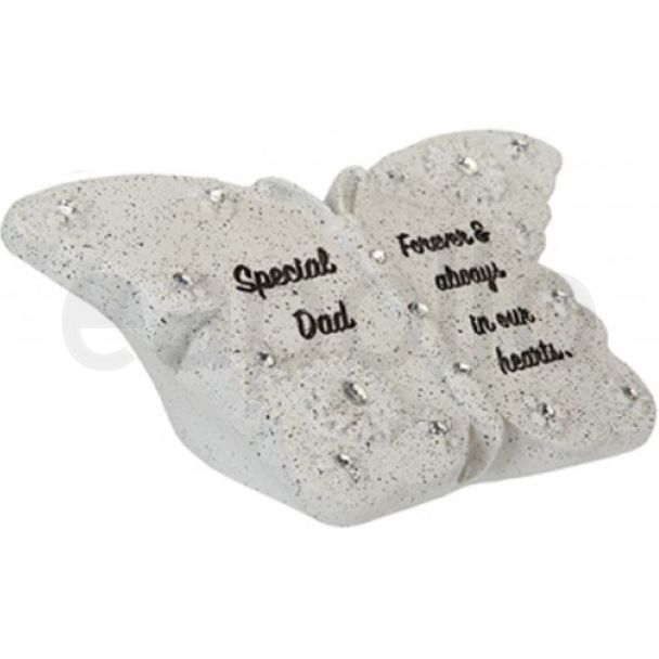 Graveside Heart Memorial with Butterfly Design – Special Dad (14cm)