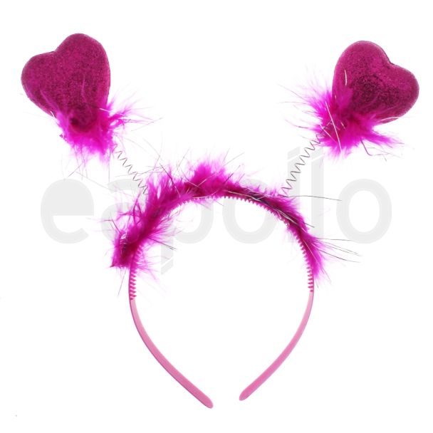 Heart Shaped Deely Boppers - Hot Pink