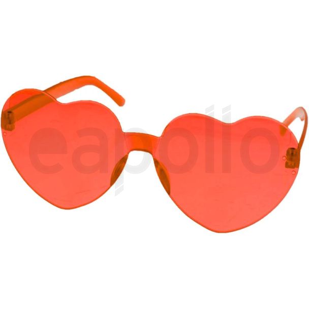 Heart Shaped Sunglasses - Red