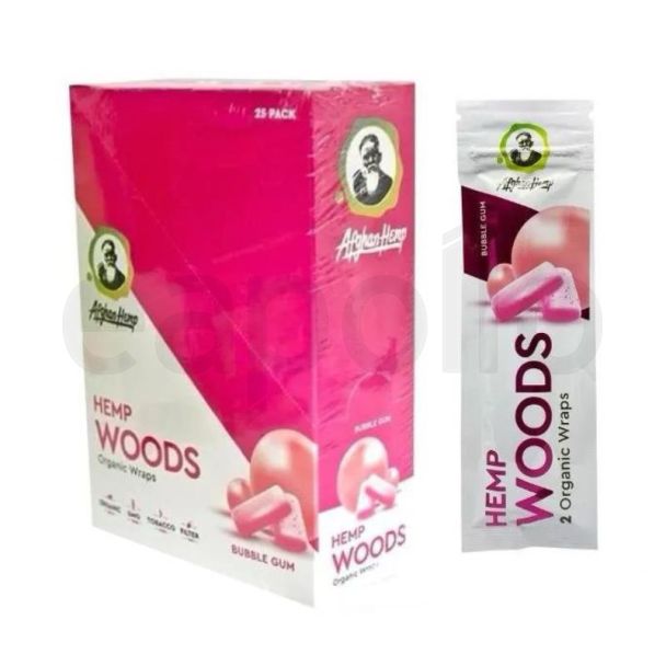 Afghan HMP Organic Woods Wraps – Bubble Gum (2 Per Pack)