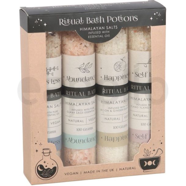 Herbal Ritual Bath Salt Gift Set – Pack of 4