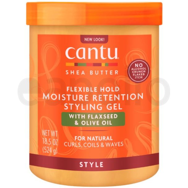 Cantu Flexible Hold Moisture Retention Styling Gel With Flaxseed & Olive Oil (524g)