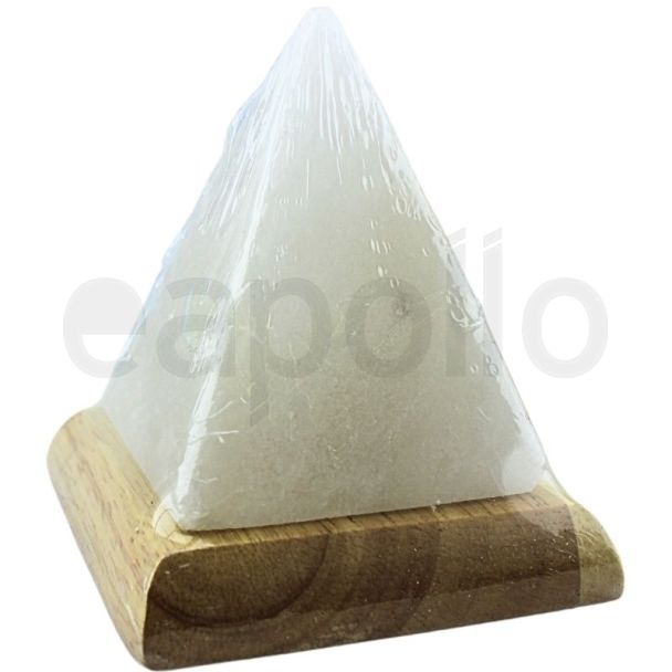 Himalayan LED USB Pyramid Salt Lamp - White