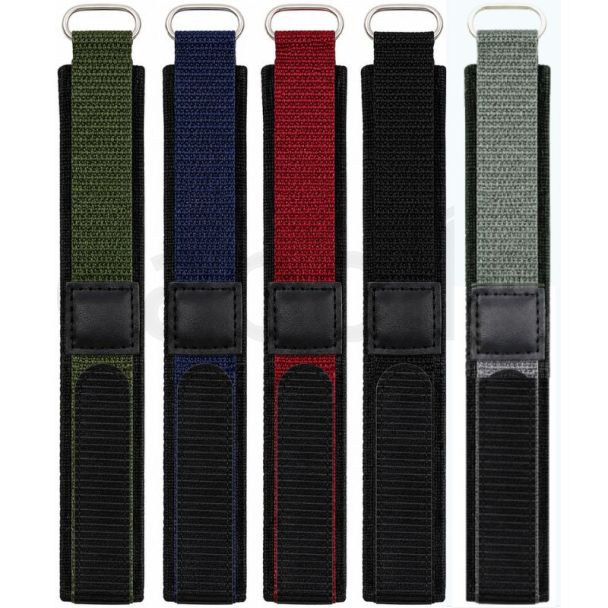 Hook and Loop Watch Strap with Velcro Fastening - Assorted - 20mm