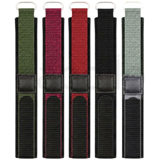 Hook and Loop Watch Strap with Velcro Fastening - Assorted - 18mm