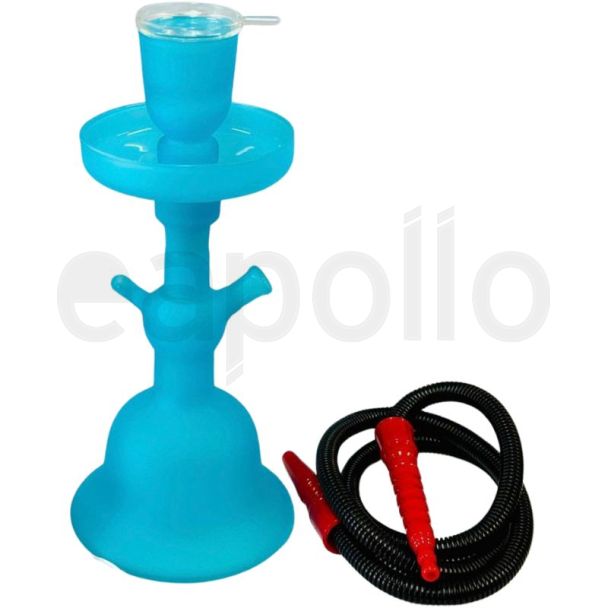 Hookah Set With Single Hose Plain Design - Assorted Colours (34cm)