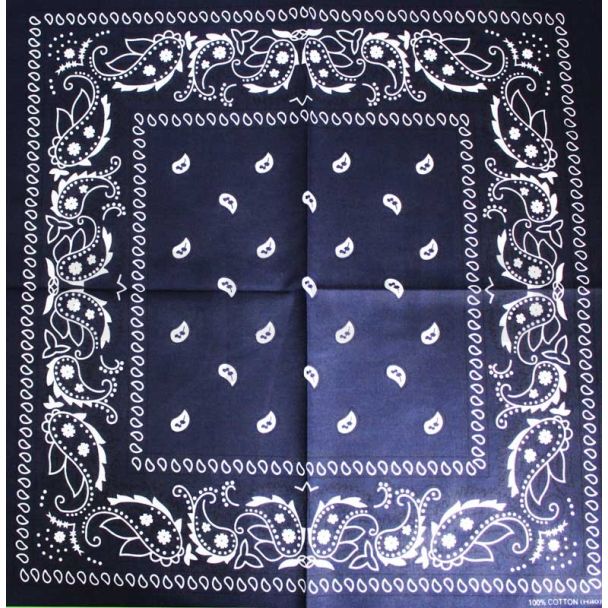 Wholesale paisley Bandana-Navy 