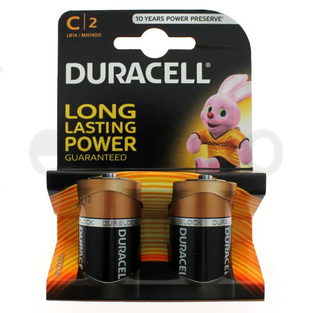 Duracell Plus Power Alkaline Batteries - C (1.5 V) (Exp-01/2034)