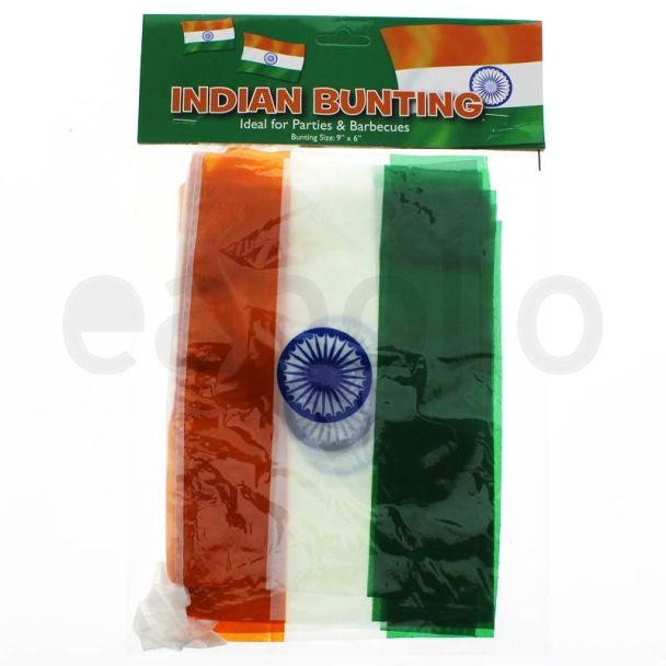 Wholesale India Bunting Flags 12ft  9"x6"