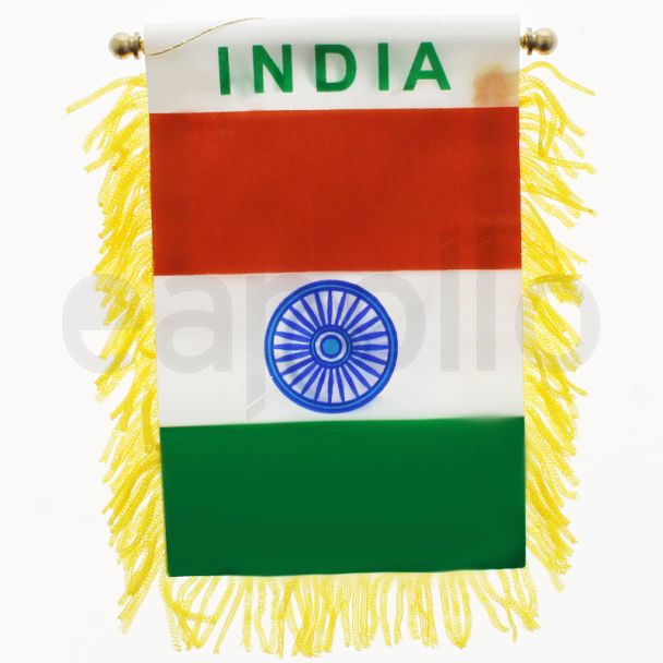Wholesale India Mini Banner Flag - 10cm x 13cm