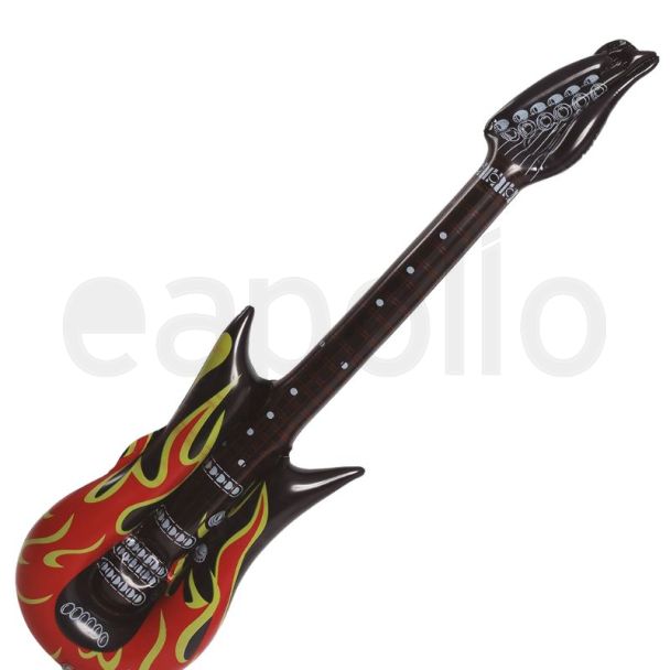 Inflatable Rock Guitar 90cm - Black & Red