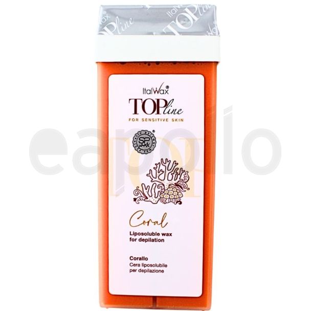 Italwax Top Line Wax For Depilation For Sensitive Skin - Coral (100ml)