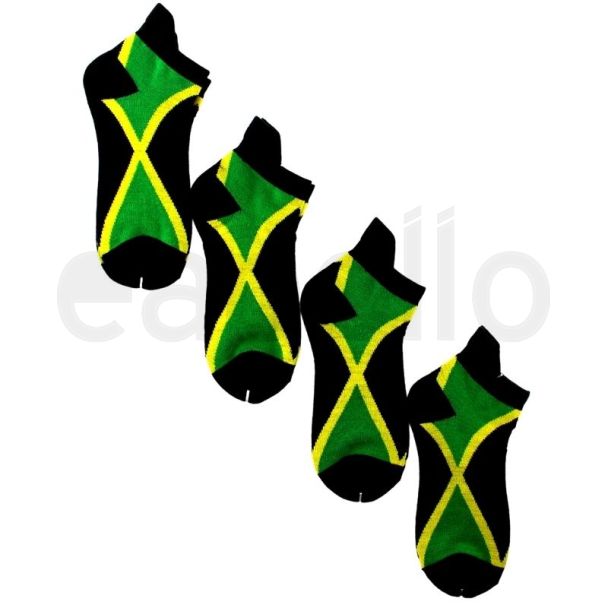 Jamaican Flag Design Trainer Socks