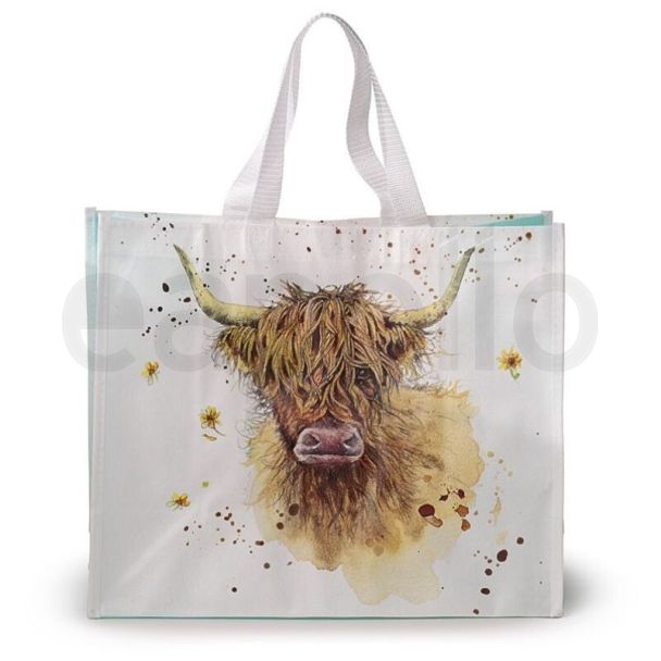Jan Pashley Highland Coo Cow Reusable Shopping Bag