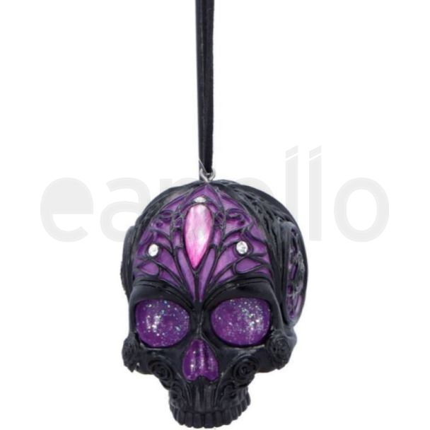 Jewelled Skull Hanging Ornament (6.5cm)
