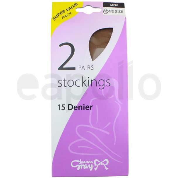 Joanna Gray 15 Denier Stockings - Mink (One Size)  (2pp)