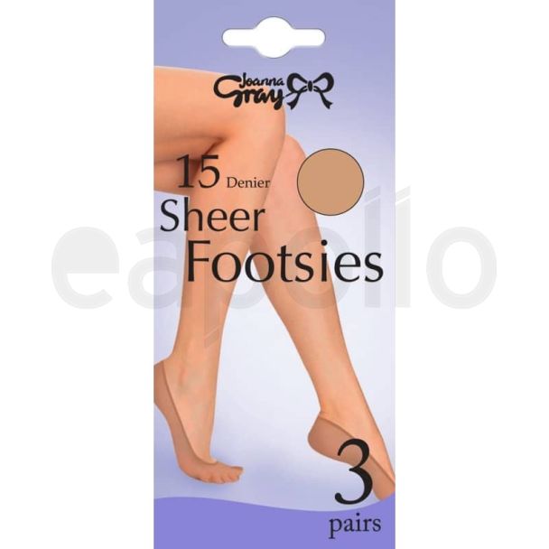 Joanna Gray's 15 Denier Footsies - Natural (One Size)