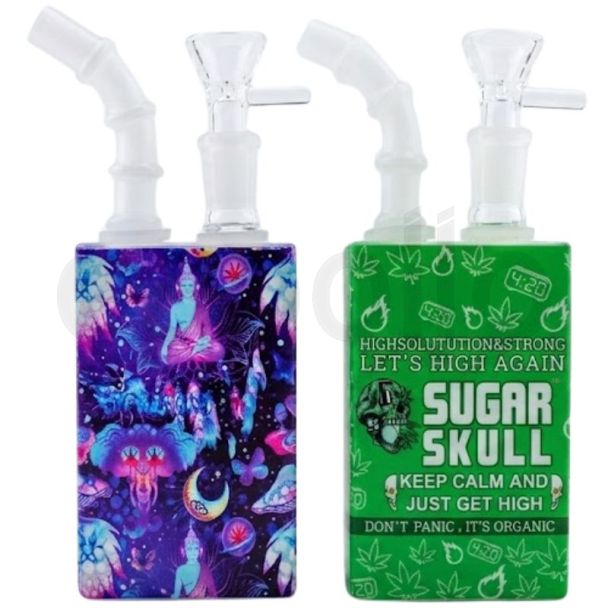 Juice Box Design Glass Waterpipe - Assorted (4inch)