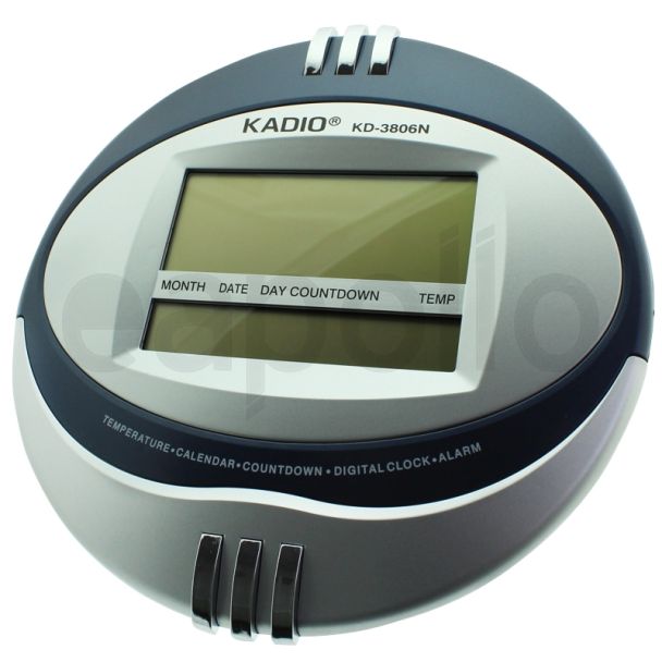 Kadio Wall & Table Temperature Display Clock - 27cm