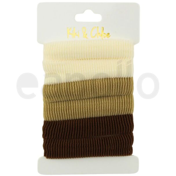 Kiki & Chloe Jersey Elastics- Brown Assortment 