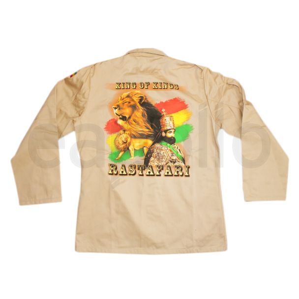 King Of Kings Buttoned Shirt Jacket - Beige (Assorted Sizes)